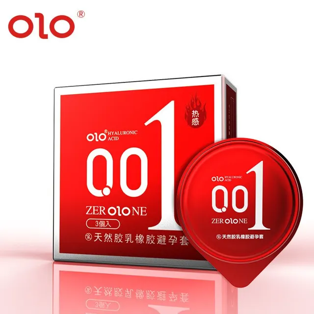 OLO Warming 001 Ultra-Thin Condoms 3s (Goddess Red)