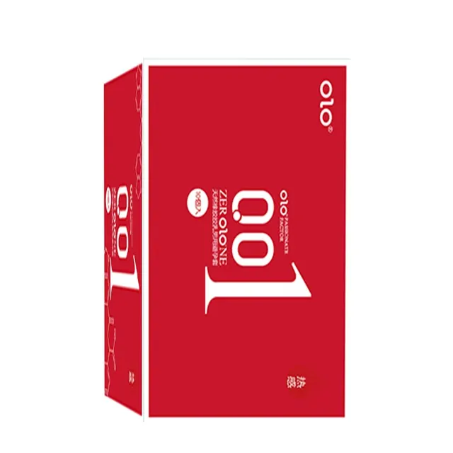OLO 001 Hyaluronic Warming Ultra-Thin Condoms 10s (Red)